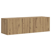 Mobile TV a Parete Rovere Artigianale 100x30x30cm in Truciolato