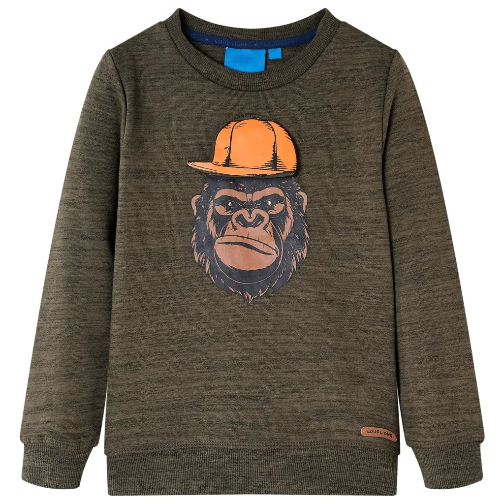 Felpa da Bambino Cachi Scuro MÃ©lange 116cod mxl 84971