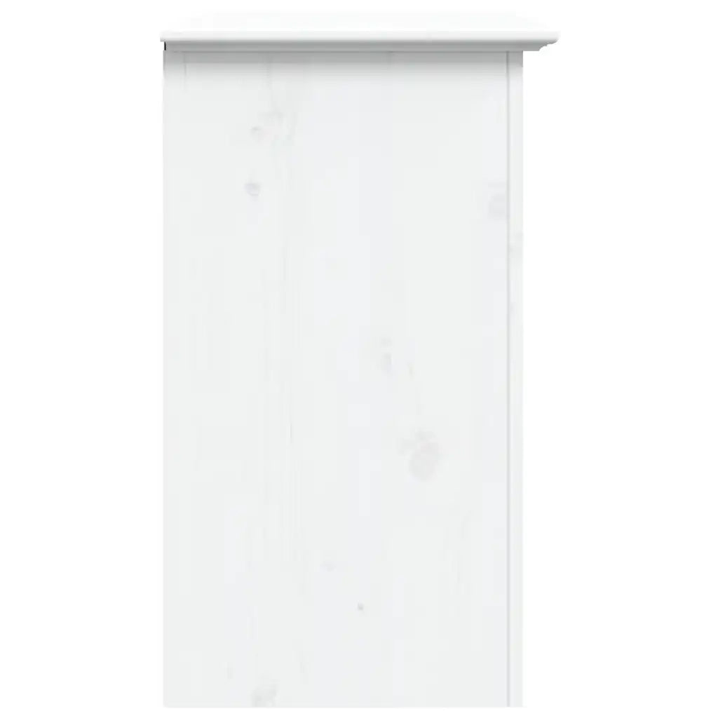 Comodino | Armadio da Notte | Mobiletto da notte BODO 53x38,5x67 cm in Legno Massello di Pino Bianco