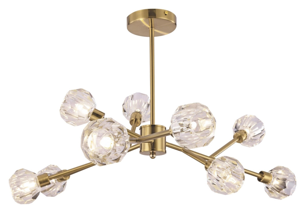 Lampadario Kassia oro 9 luci G9 cristallo Rabalux