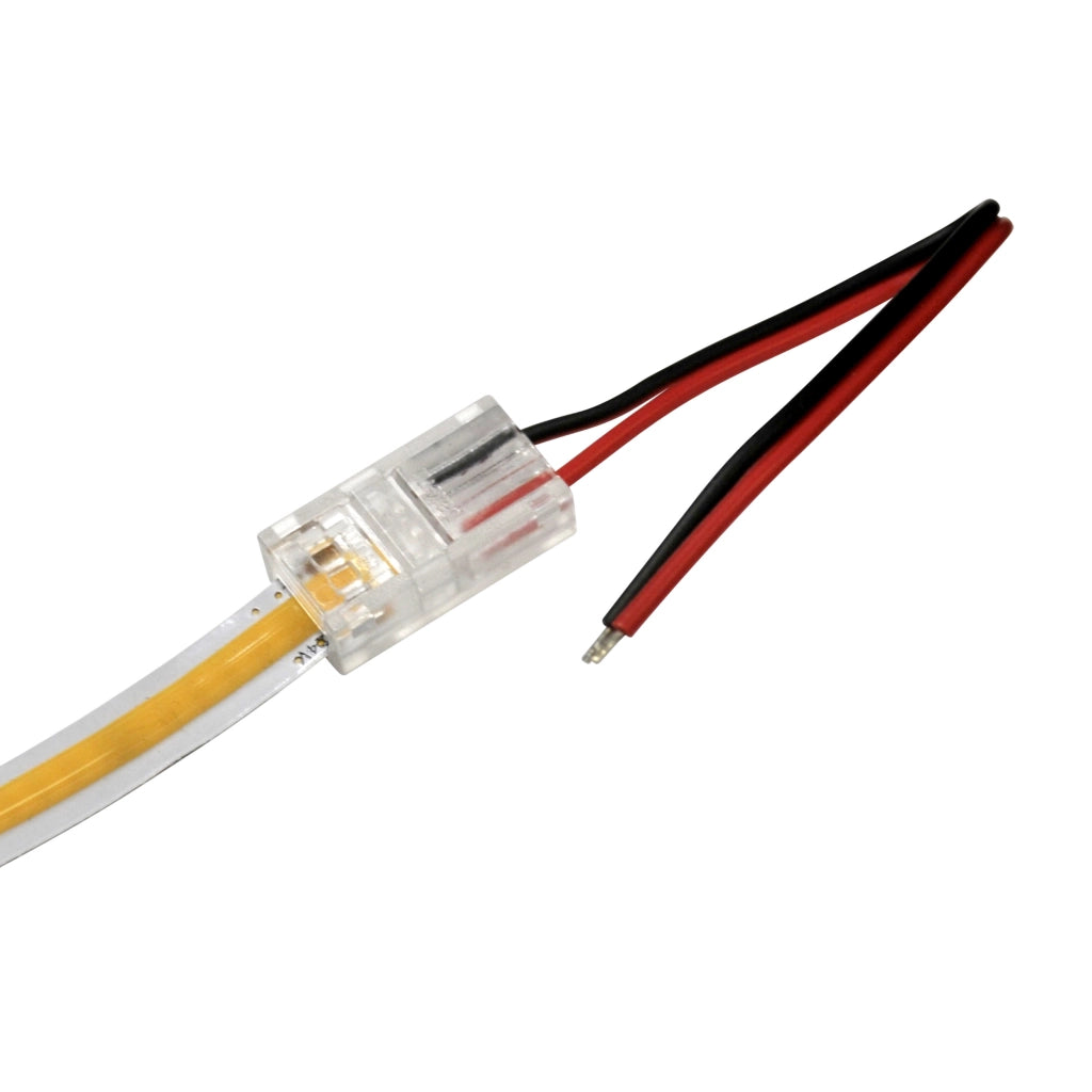 Connettore alimentazione striscia LED COB 8mm 2pin 12-24V Polux