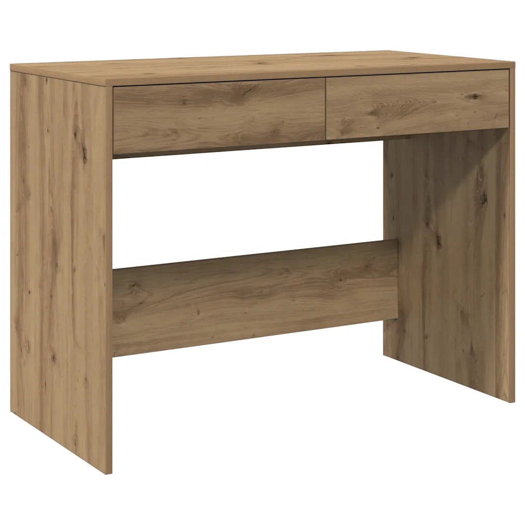 Scrivania Rovere Artigianale 101x50x76,5cm in Legno Multistrato 856765
