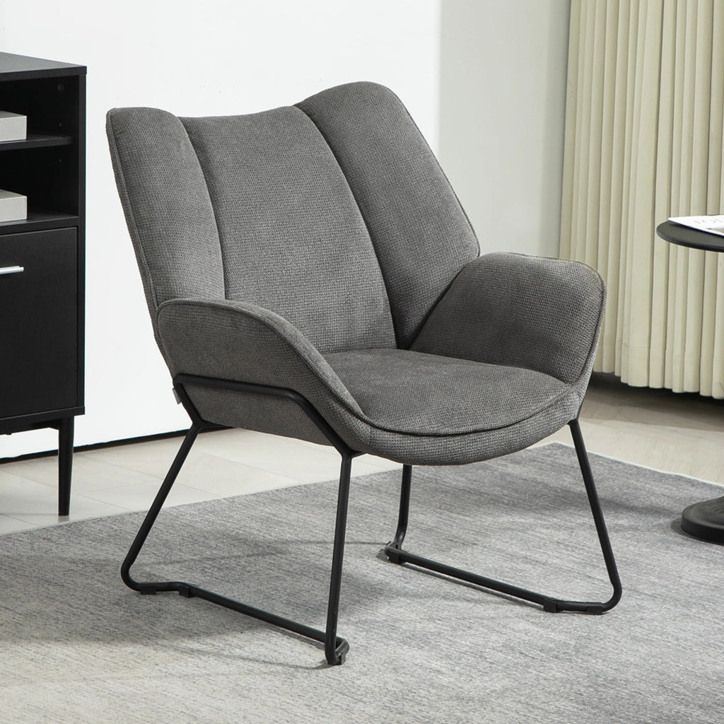 Poltrona Reclinabile in Tessuto Grigio ¨C Zephmum ¨C 71.5x67x79 cm