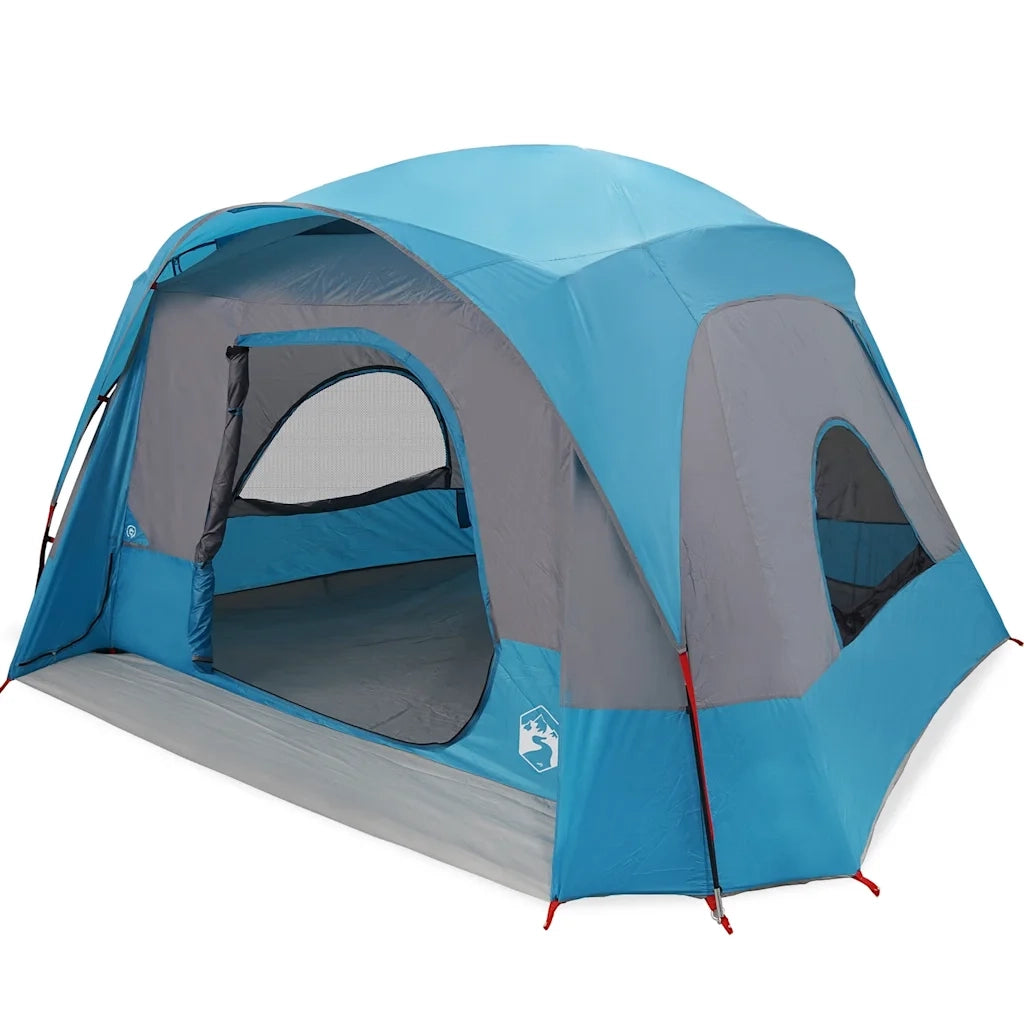 Tenda Familiare Cabina per 6 Persone-Tenda da campeggio Blu Impermeabile 830369