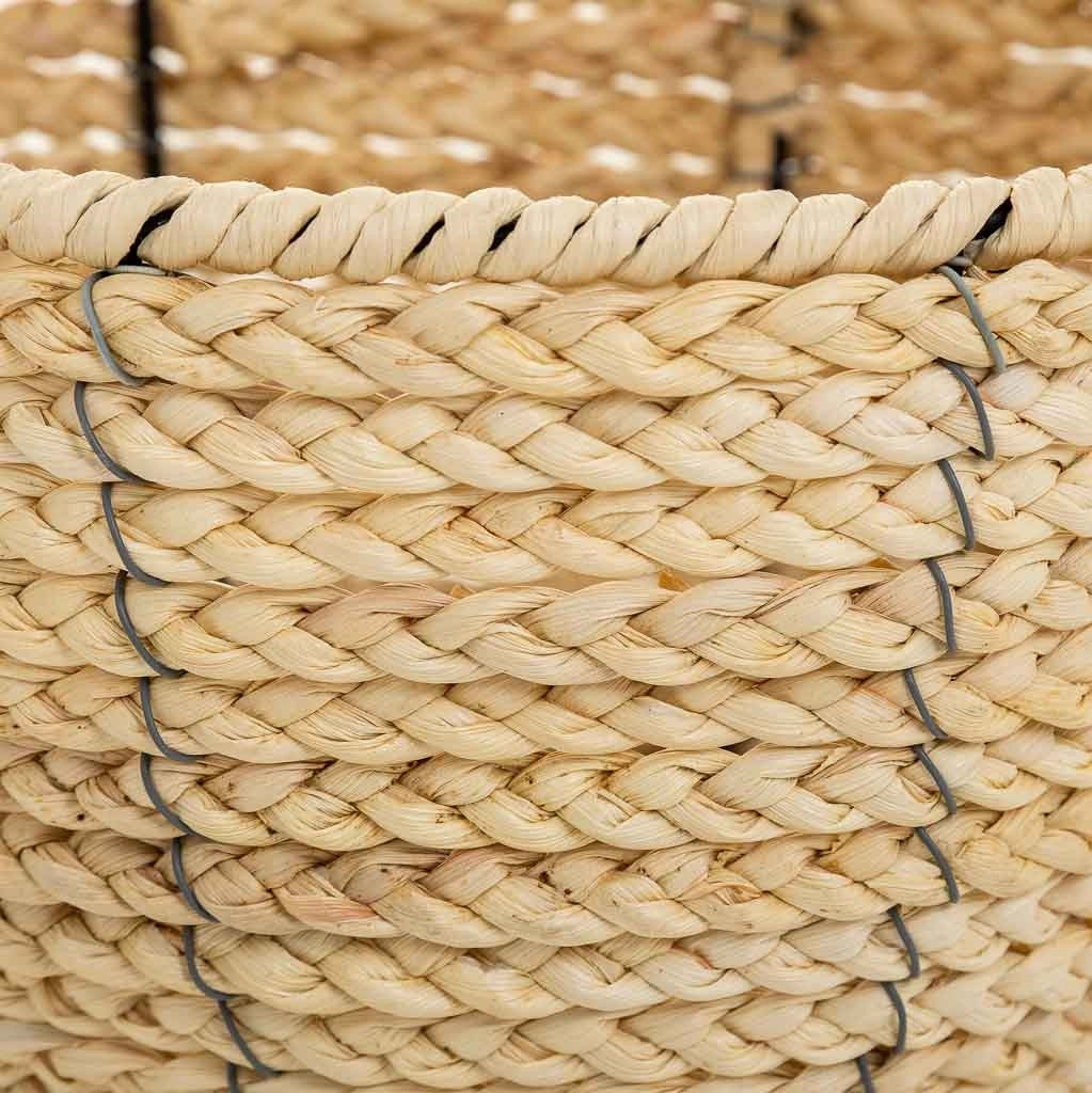 Cesto in fibra naturale e corda di carta marrone D27x15/20,5