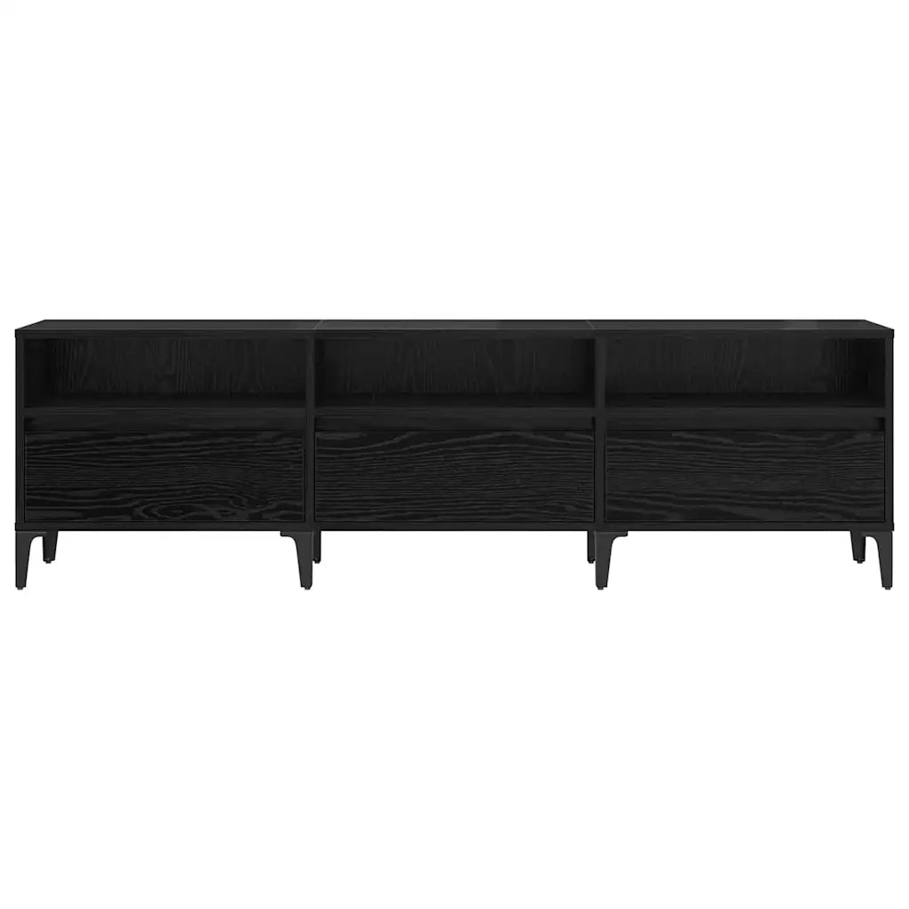 vidaXL Mobile TV Rovere nero 150 x 30 x 44.5 cm Legno multistrato
