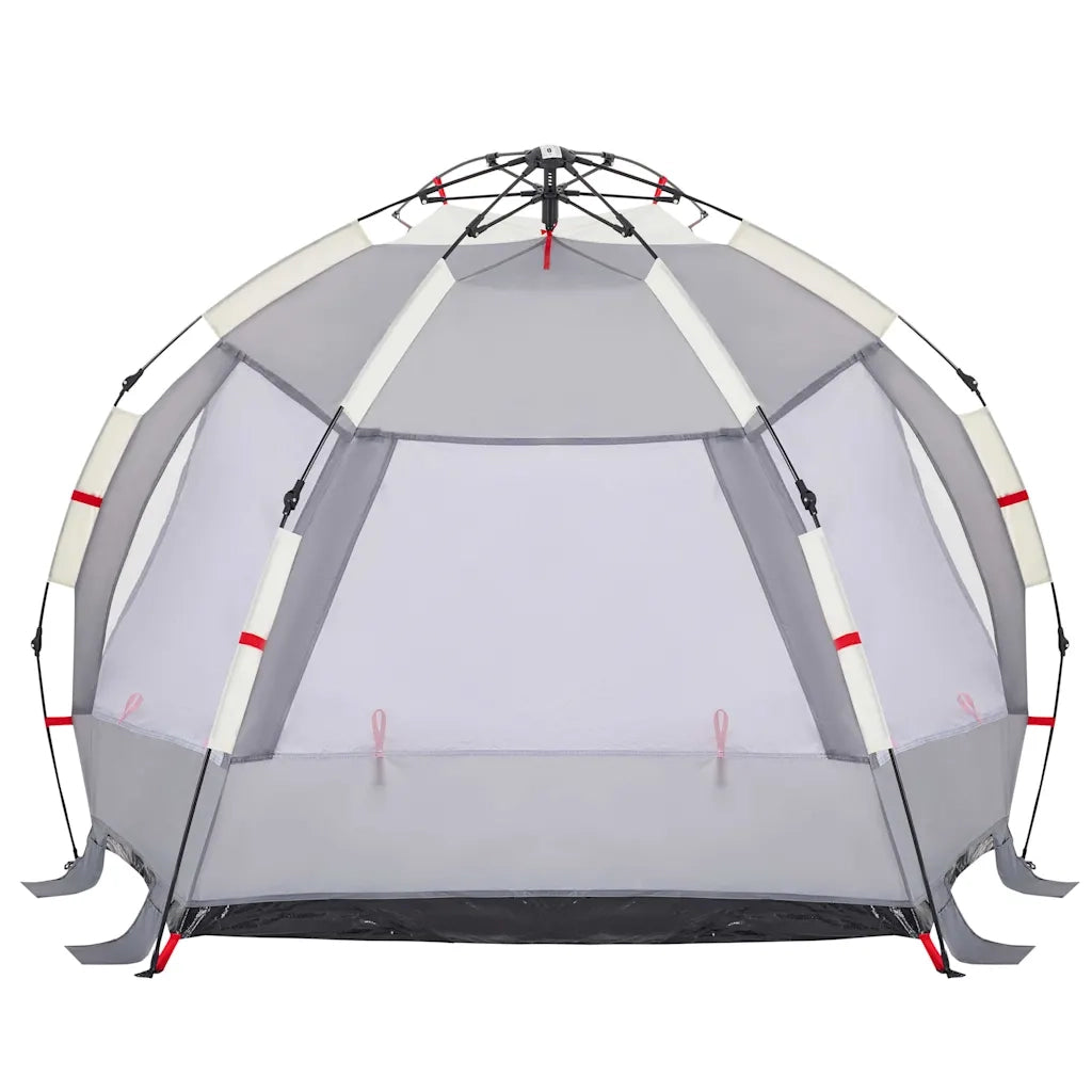 Tenda da Spiaggia 2 Persone Grigio Rilascio Rapido Impermeabile