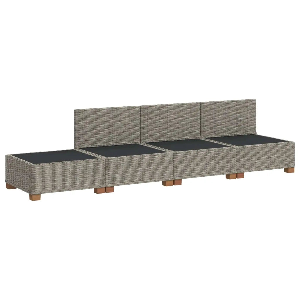 4 pz Set Lounge in Rattan con Cuscini GENDT Rattan naturale 3429875
