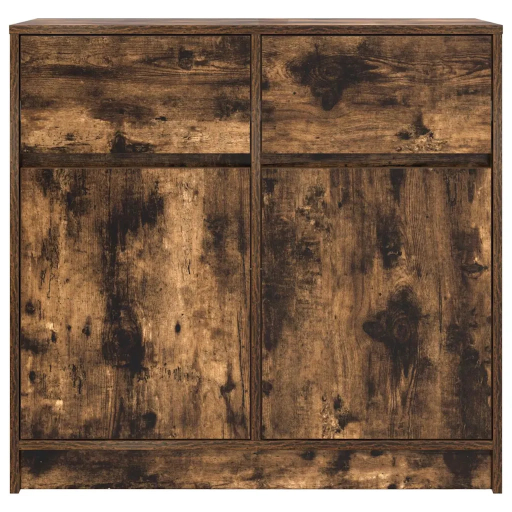 Credenza con Cassetto Rovere Fumo 80x34x76 cm in Truciolato