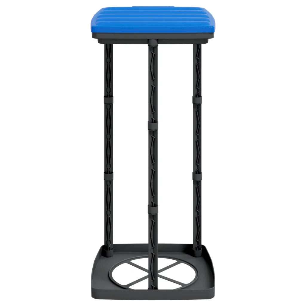 Porta Sacchi Spazzatura 2 pz Nero e Blu 60 L in PP CFW2200644