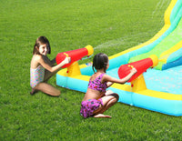 Castello Gonfiabile per Bambini Jump & Splash Double Blaster 400x300x220 cm Portata Massima 136 kg