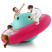 Palla gonfiabile 233 x 123 cm per 3 bambini con maniglie ergonomiche e area di gioco attiva in PVC rosso 20_0010534