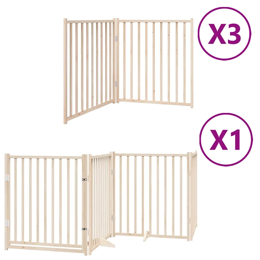 vidaXL Cancello per Cani Porta Pieghevole 10 Pannelli 800 cm in Pioppo