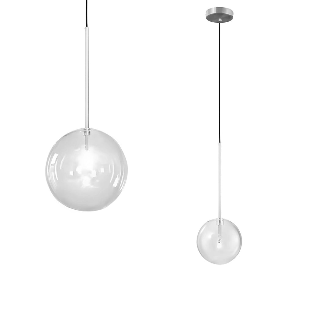 Lampada Da Soffitto A Sospensione Con Sfera Di Vetro 15cm APP1681-1CP