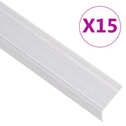 Profili a L per Gradini 15 pz in Alluminio 100 cm Argento