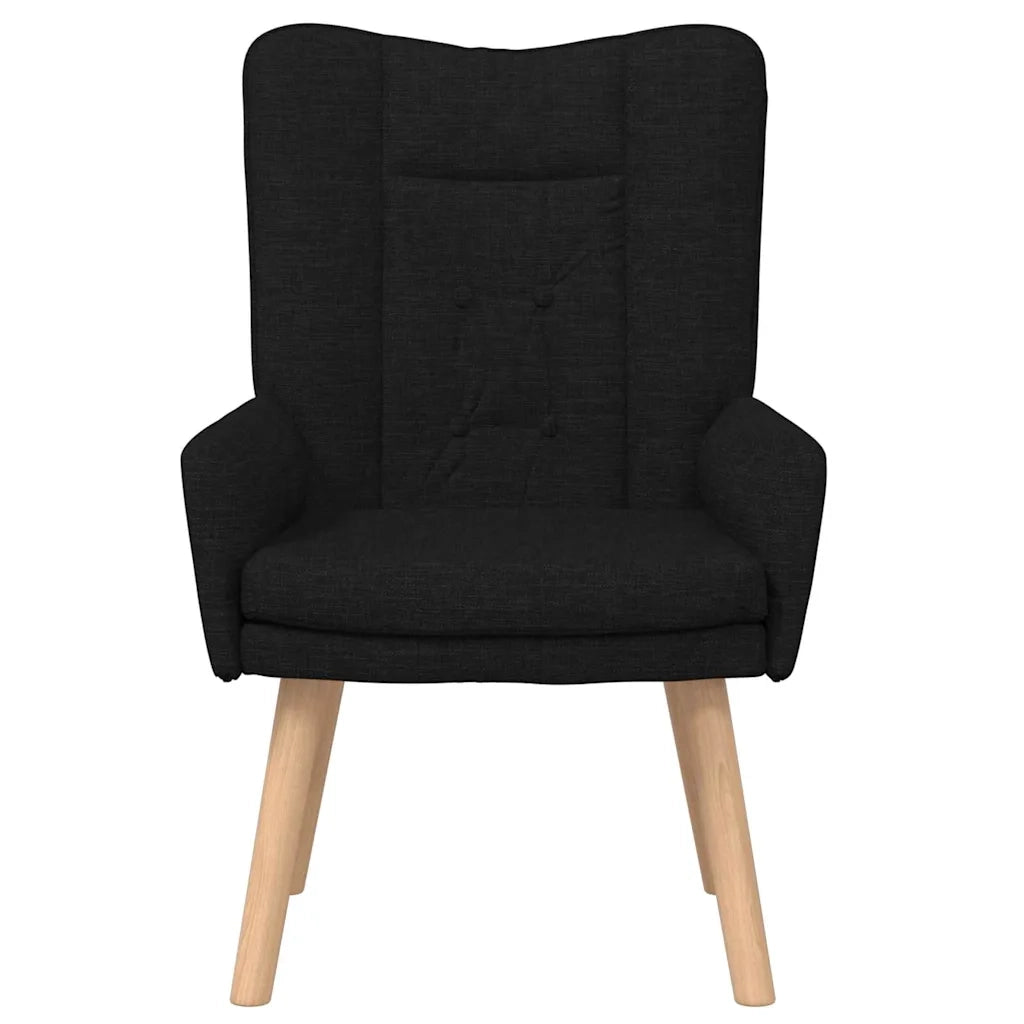 Poltrona | Sedia Relax Nero 63 x 67 x 94 cm Tessuto e compensato