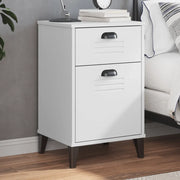 Comodino VIKEN Bianco in Legno Massello di Pinocod mxl 90959