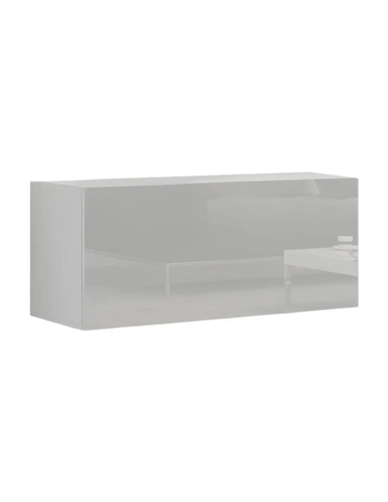 Set di mobili da soggiorno bianchi sospesi collezione CEPTO XVI 249cm, 8 pezzi, modulari.
