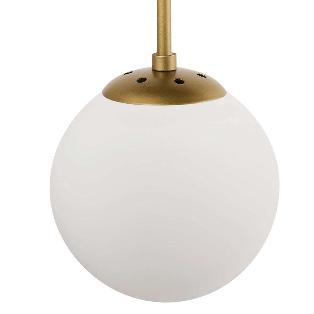 Lampadario in metallo con 6 paralumi in vetro oro stile glamour