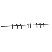Kit di Binari per Porte Scorrevoli 400 cm Acciaio Nero CFW6036192