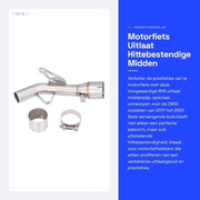 Sostituzione Muffler in Acciaio Inossidabile 304 - Termoresistente - Facile da Installare - Sostituto per Z900 2017-2021 - Ispezione di Fabbrica Rigida - Materiale Duraturo - Muffler in Acciaio Inossidabile