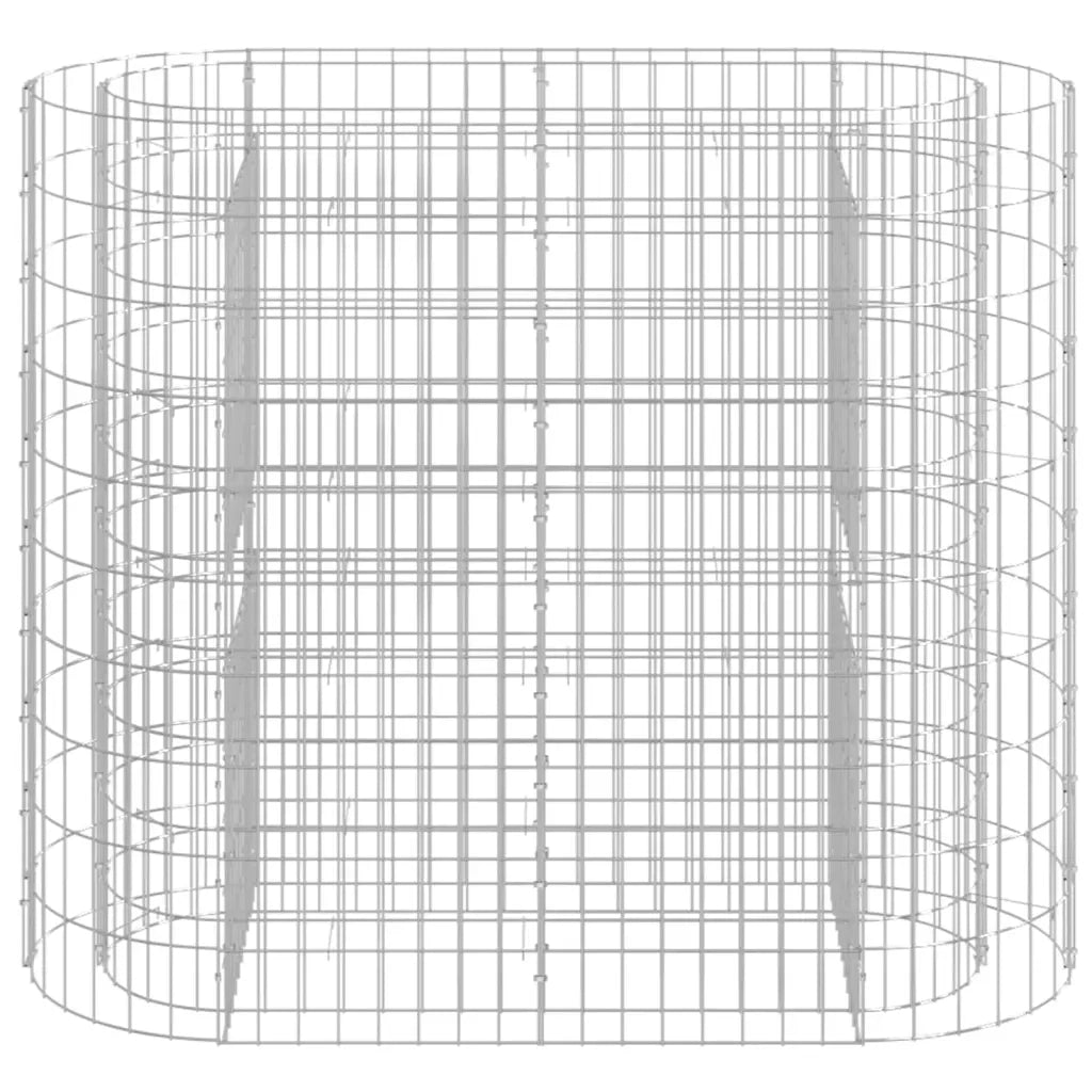 Gabbione con Letto Rialzato in Acciaio Zincato 120x50x100 cm 152032