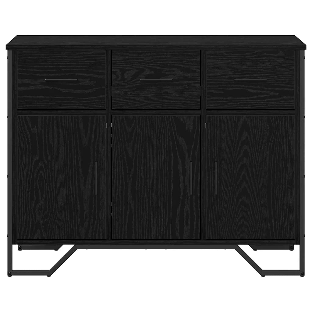 Credenza con cassetto Rovere Nero 97 x 32,5 x 74,5 cm 868778