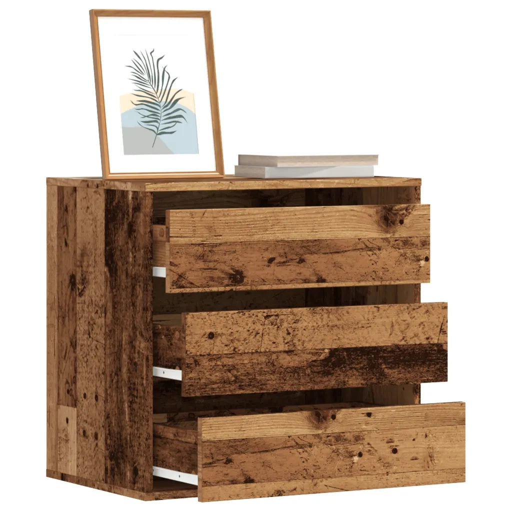 vidaXL Cassettiera Angolare Legno Antico 60x41x58 cm Legno Multistrato