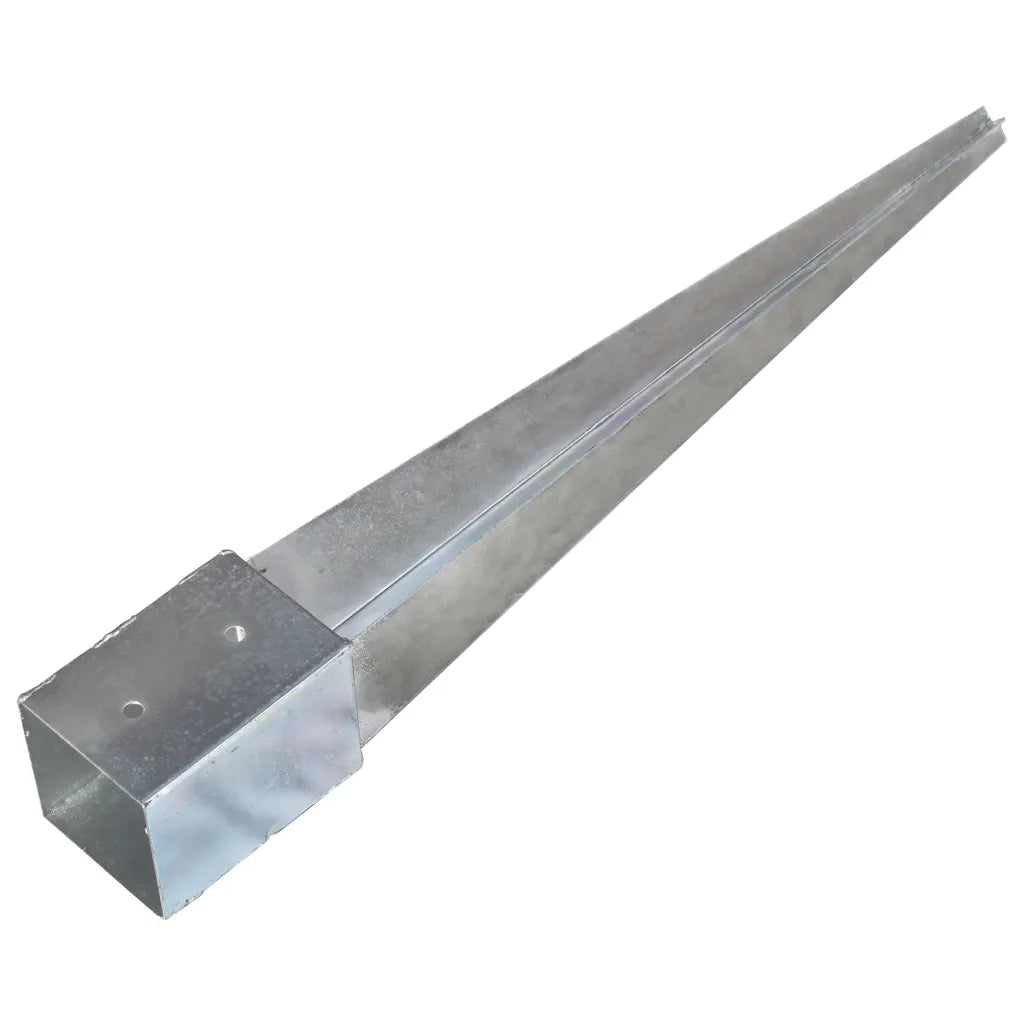 Picchetti di Terra 12 pz Argento 10x10x76 cm in Acciaio Zincato 145421