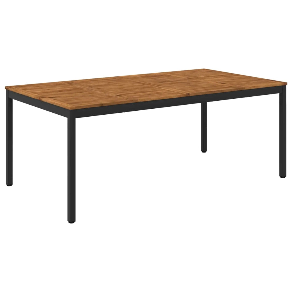 Tavolo da cena da giardino Naturale e Nero 196 x 100,5 x 75 cm 3394419