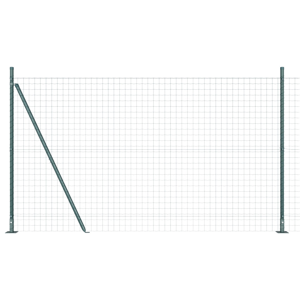 Recinzione Euro con 7 Posti Flangiati 1.4x10 m Acciaio Zincato