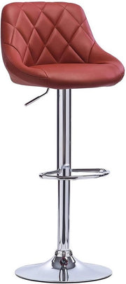 Bar con schienale regolabile - Alta 60 - 82cm - Fondo in pelle scura - Set di 1 - Cucina e bar - Regolabile in altezza