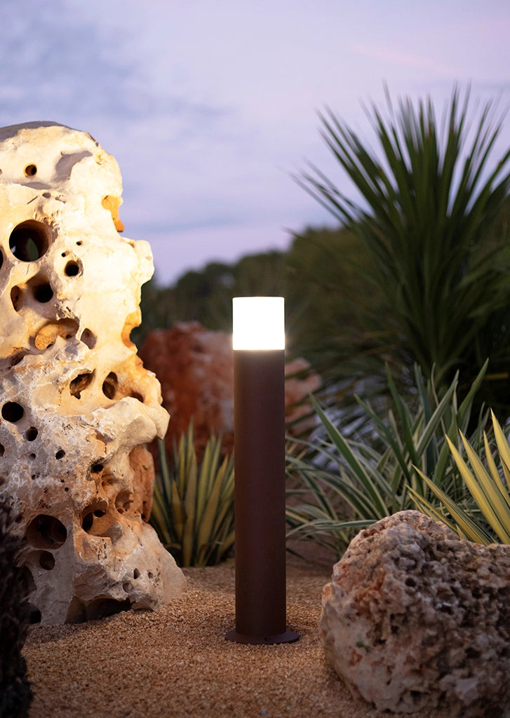 Tura Proiettore LED Cilindrico per Esterni 12W 3000K Fascio 180° IP65 IK06 Bianco Opaco, Soluzione Illuminotecnica per Giardini e Percorsi Pedonali