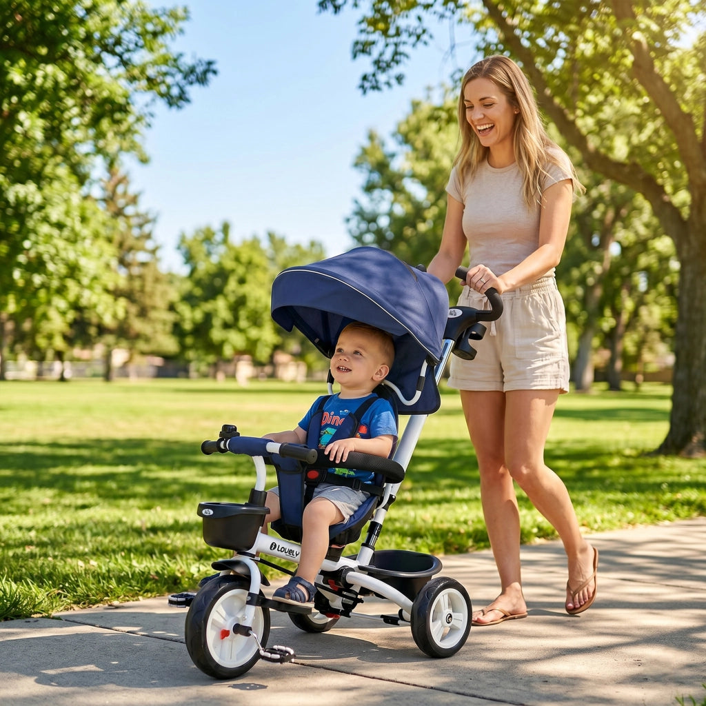 Triciclo 6 in 1 per bambini ¨C zephmum ¨C blu