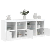 Credenza con Luci LED Bianca 164x37x67 cm 3209051