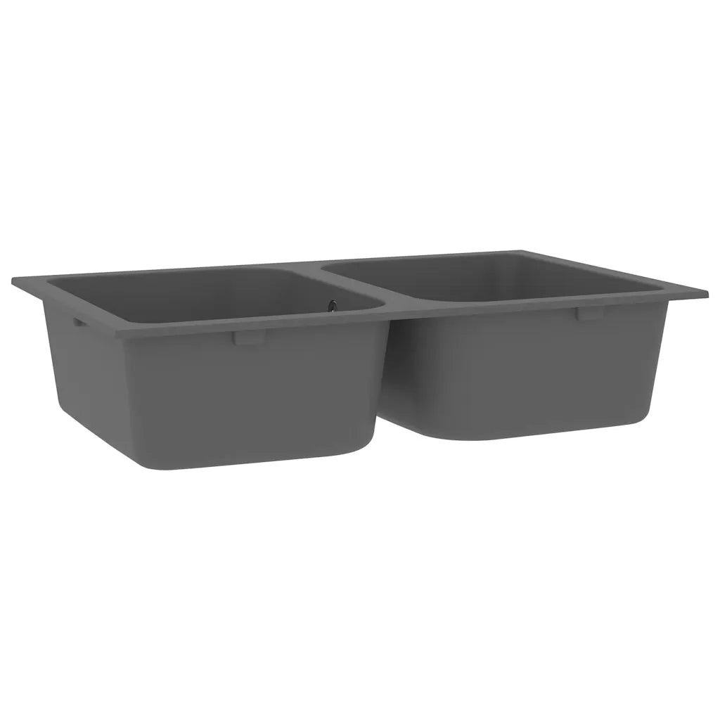 Lavello da cucina  grigio 760x480x184 mm granito 147082