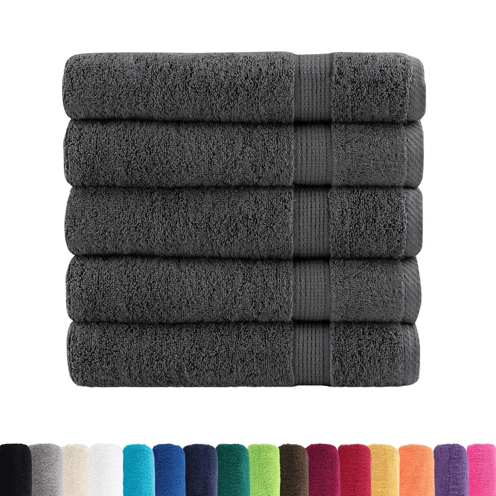 vidaXL Asciugamani Doccia SOLUND 25 pz Antracite 70x140 cm 600gsm