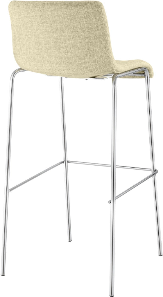 Sgabello bar Hoover in tessuto a 4 piedi struttura cromata 3