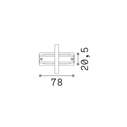 Accessorio Link Testata Chiusura Nero IP20 2.05x7.8x2.25 Cm Ideal Lux