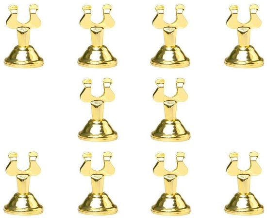 Supporto per menu e cartellino Croco-Harp - 10 pezzi - supporto per foto giallo - supporto per foto - 10 pezzi