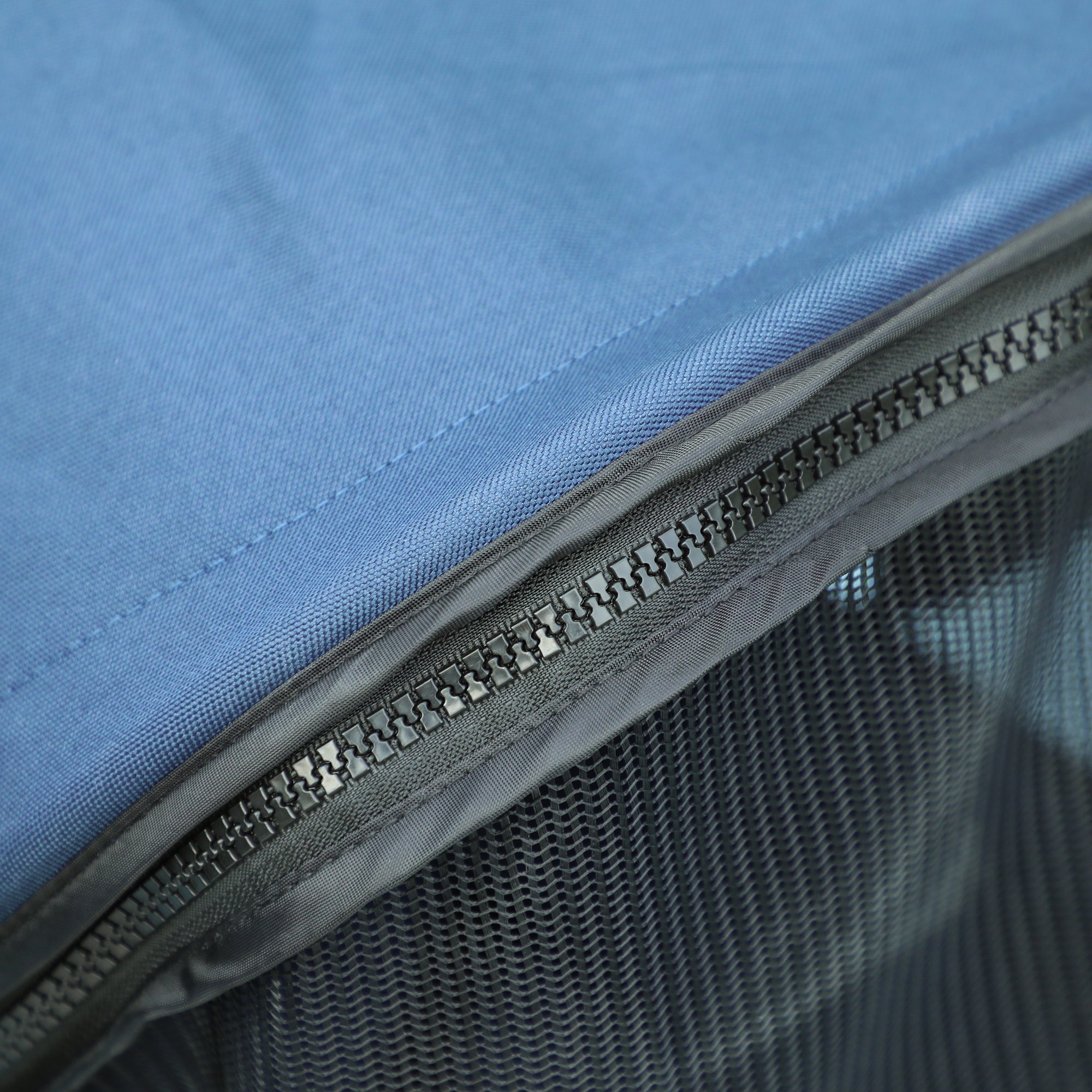 Passeggino per Cani Pieghevole 75x45x97 cm Peso Max 10 kg con Cestino e Portabicchiere Blu Scuro