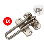 Supporto per porta - 100mm - Con materiale di fissaggio - Sicurezza di apertura - Sicurezza per porte - Rotante verso dentro e fuori - Cerniera per porta con maniglia oscillante - Cerniere per porte in argento - 1 Pezzo