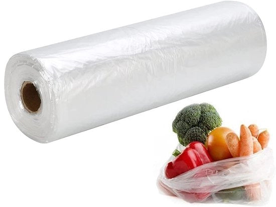 Sacchi alimentari trasparenti in plastica, 18 cm x 20 cm, per confezione di tutti i tipi di alimenti.