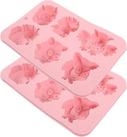 Muffiniera a forma di uccello in silicone, 2 pezzi - forma muffin e torta al cioccolato - DIY muffin e cake - rosa