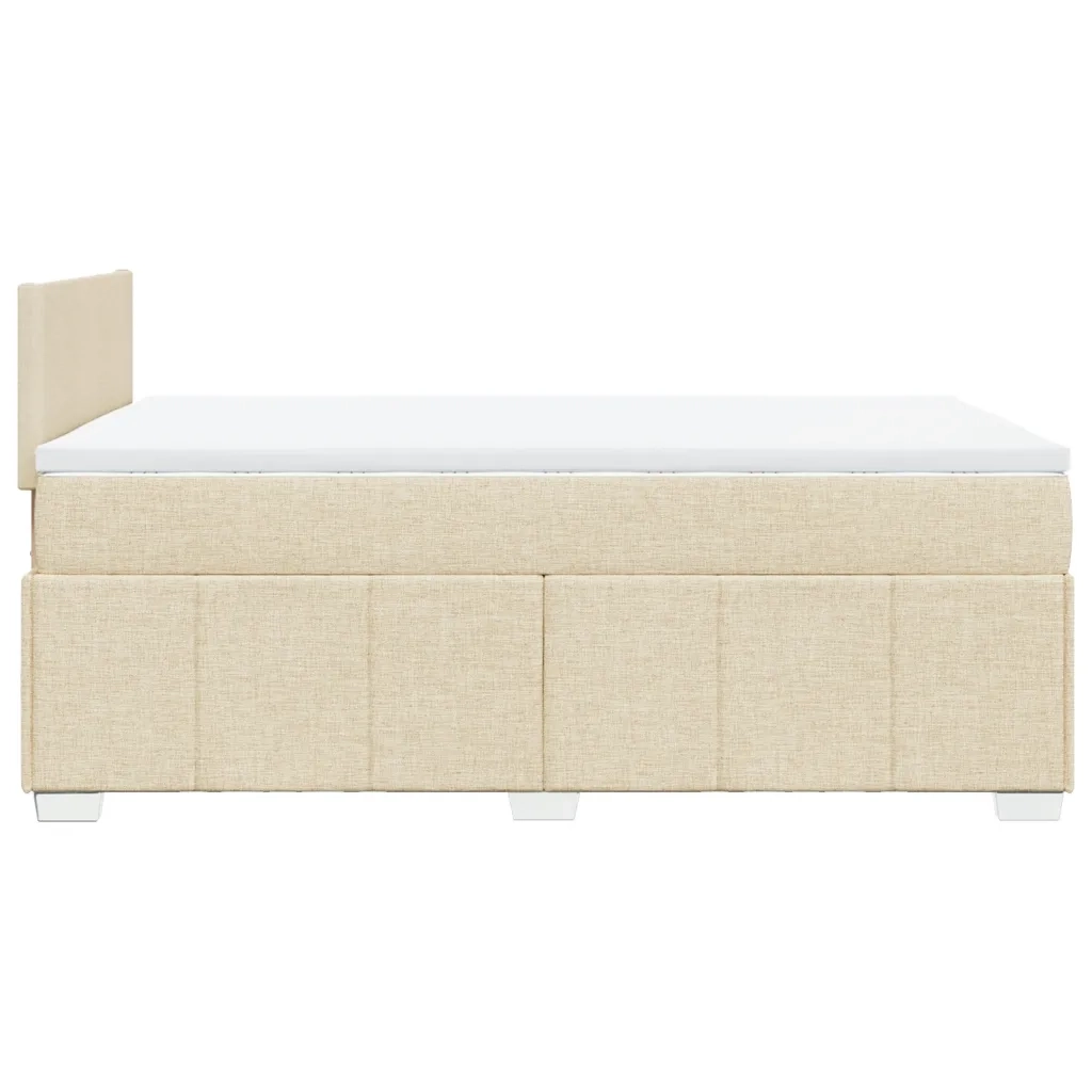 Giroletto a Molle con Materasso Crema 120x200 cm in Tessuto 3289333