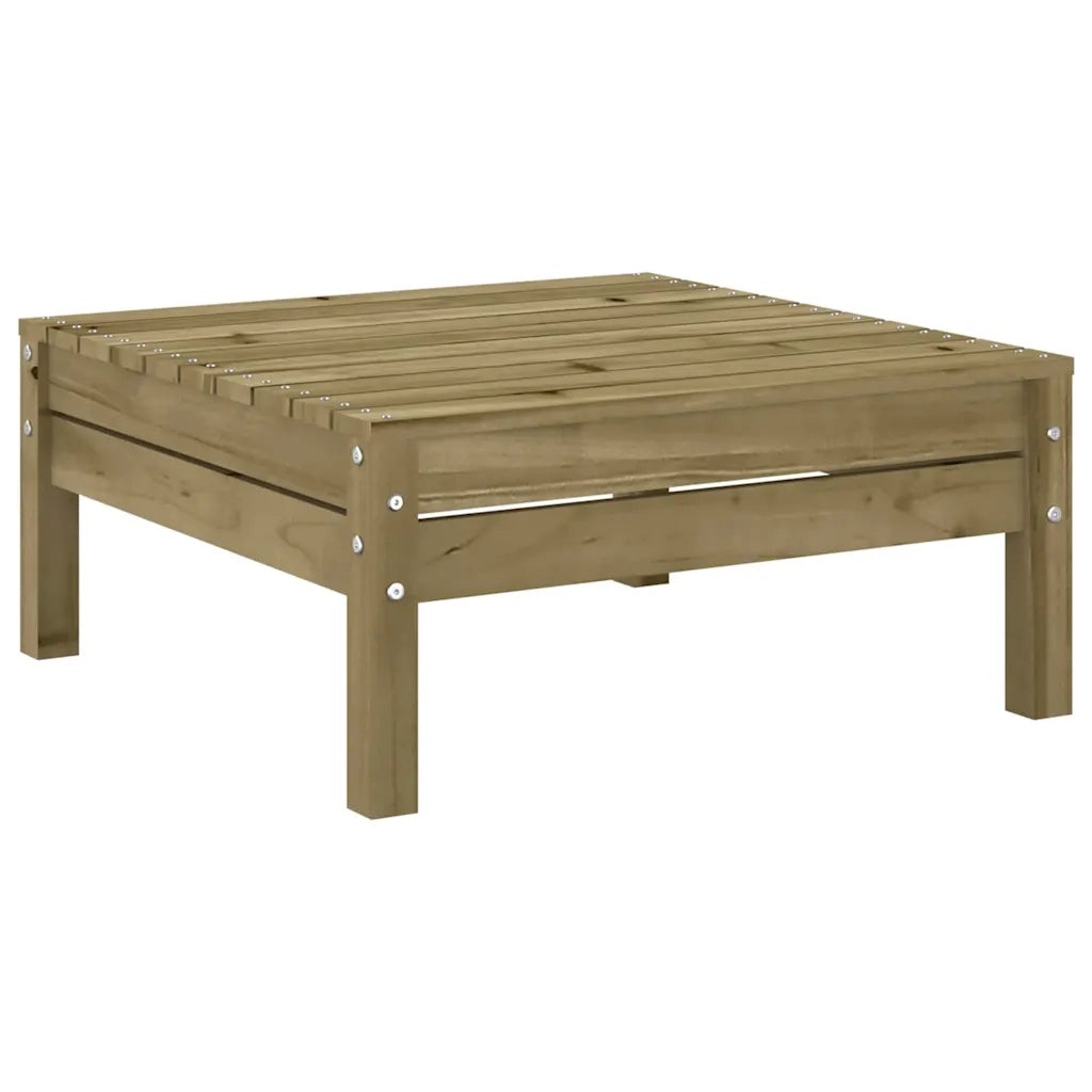 Divano da Giardino 3 Posti con Poggiapiedi Legno Massello Pino 838060