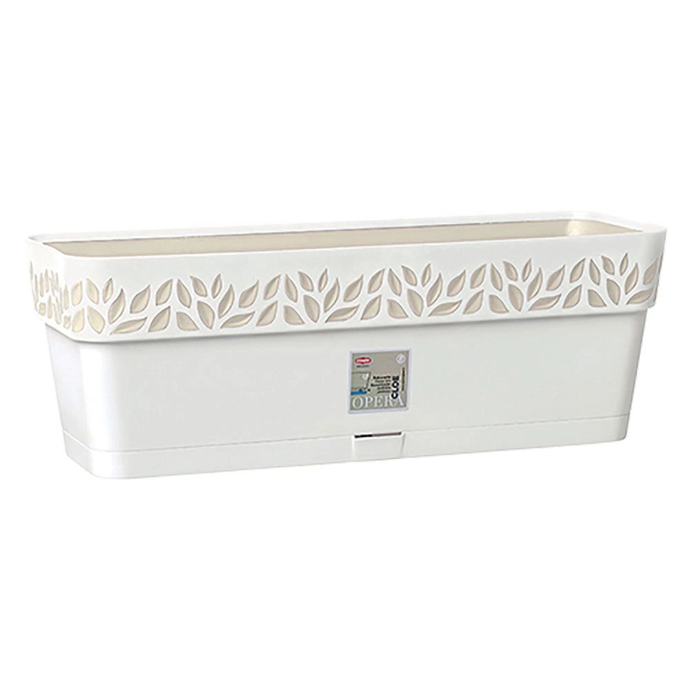 BALCONETTA RETTANGOLARE 'CLOE' lt.9,5 - bianco/travertino  - STEFANPLAST