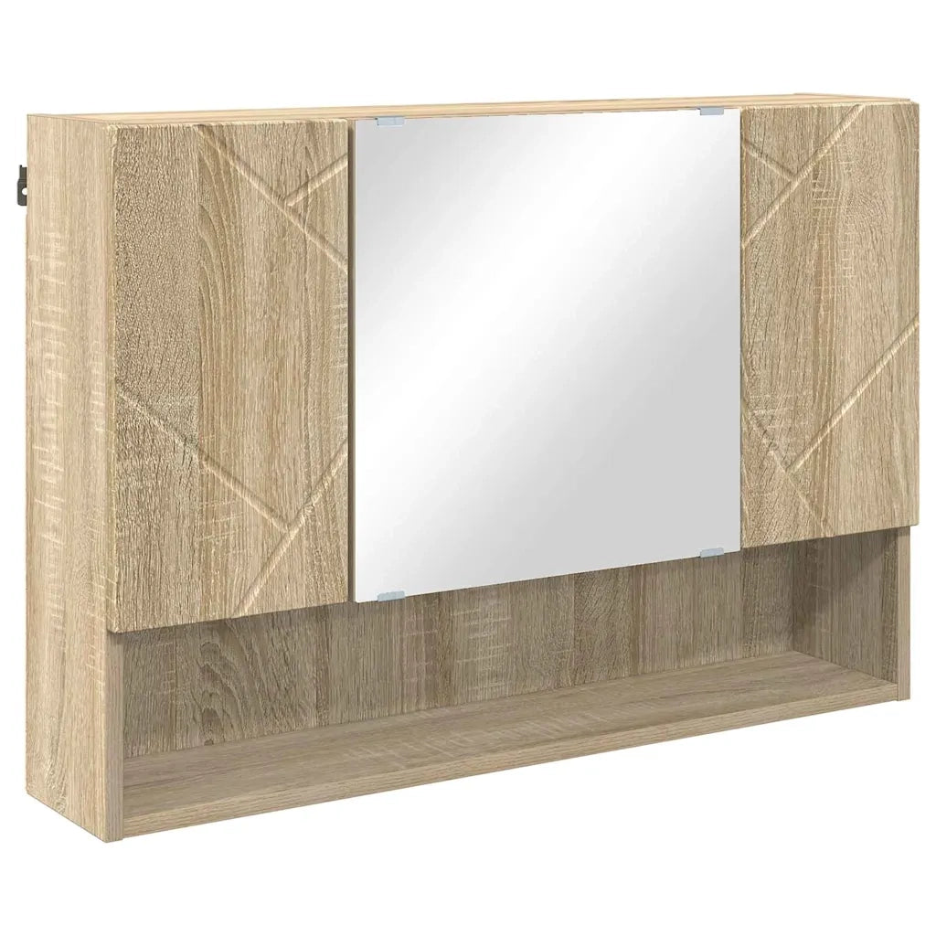 Set di mobili per il bagno con cassetto 2 pcs Rovere Sonoma