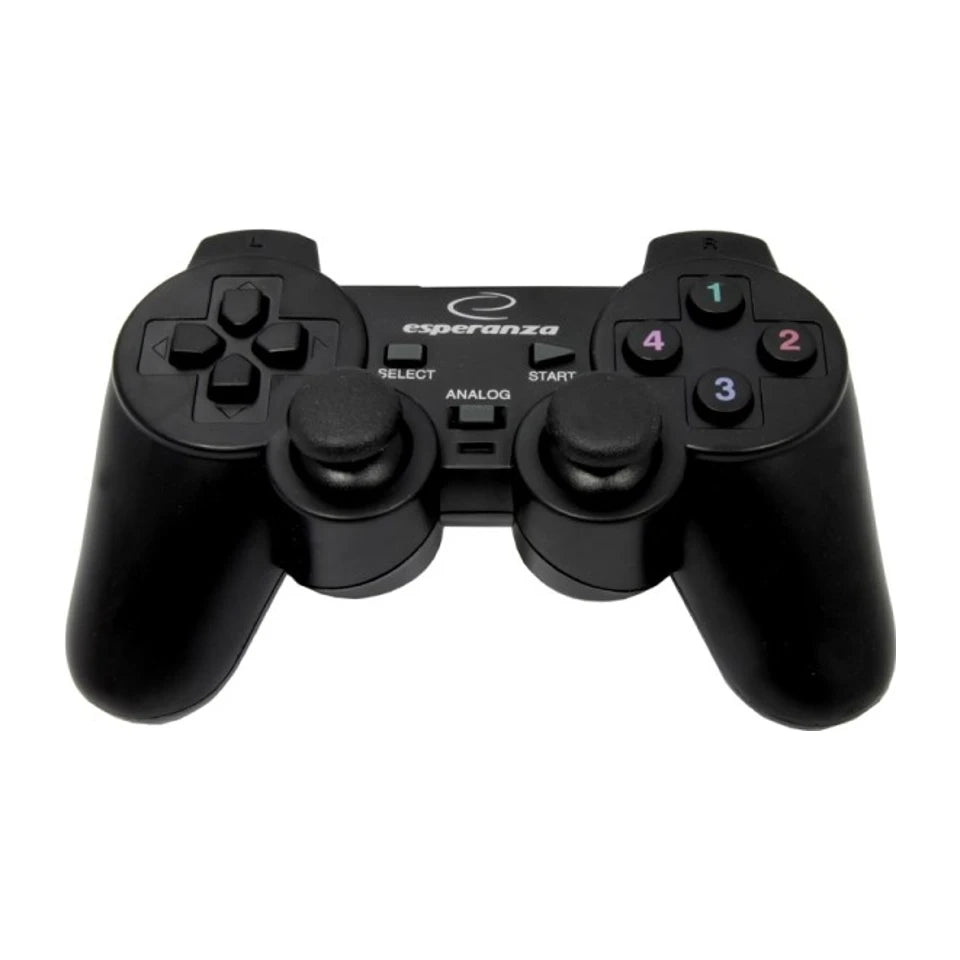 Controller da gioco Esperanza EG102 nero USB 2.0 Gamepad Analogico/Digitale per PC, Playstation 3