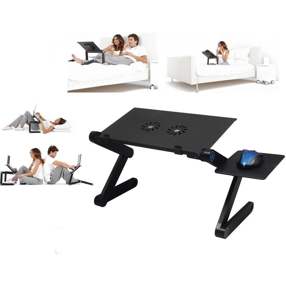 Trade Shop - Tavolo Pieghevole Portatile Per Notebook Pannello Porta Mouse Dissipartore -